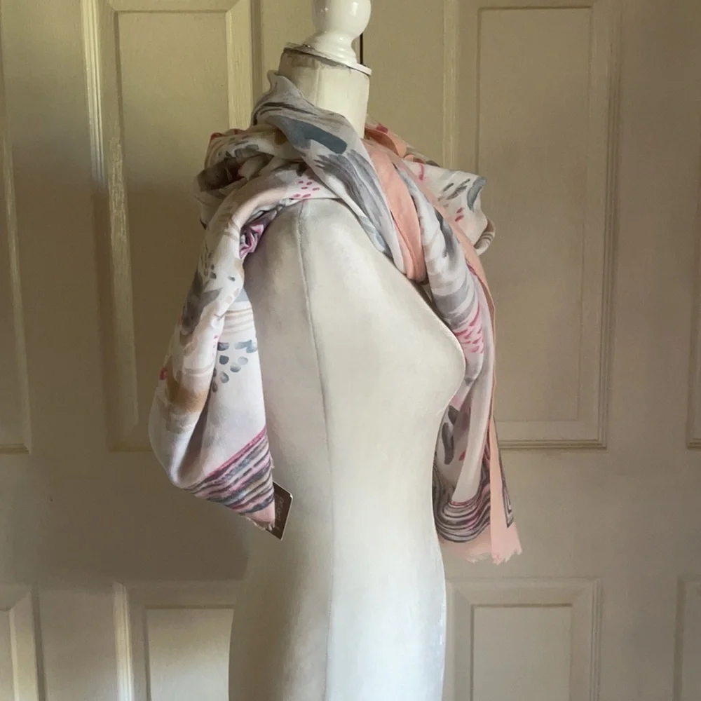 NWT Proper Topper Watercolor Scarf